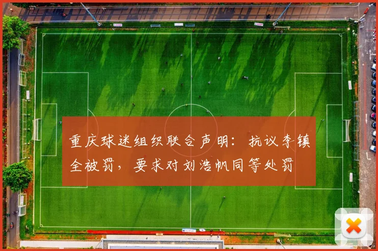 重庆球迷组织联合声明:抗议李镇全被罚,要求对刘浩帆同等处罚