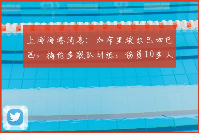 上海海港消息：加布里埃尔已回巴西，梅伦多跟队训练，伤员10多人